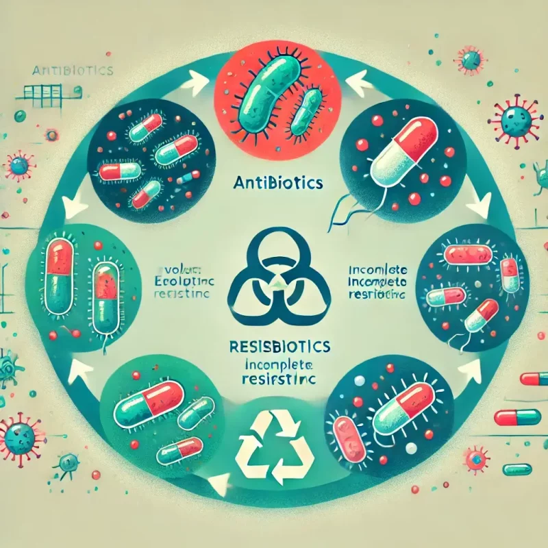 Cycle de la résistance aux antibiotiques